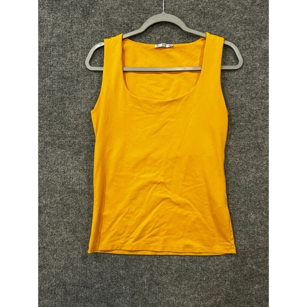 Zara Collection Womens Large Mustard Yellow Crop Top Sleeveless